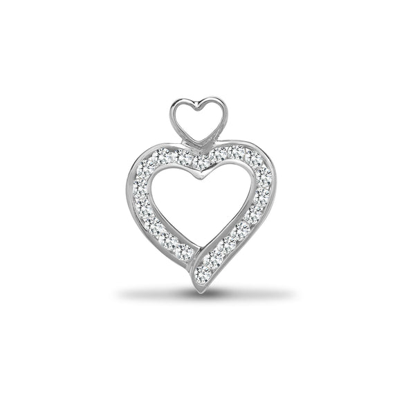 0.36ct Necklace - 18ct White Gold Natural Diamond Pendant - by Hearts Forever Jewellers