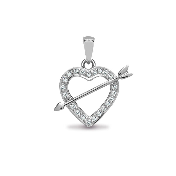 0.15ct Necklace - 18ct White Gold Natural Diamond Pendant - by Hearts Forever Jewellers