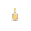 0.70ct Necklace - 18ct Yellow Gold Opal Pendant - by Hearts Forever Jewellers