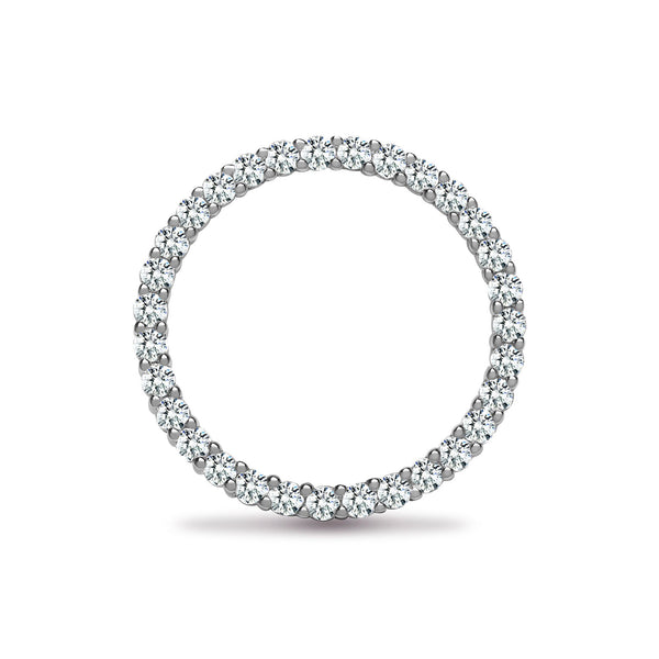 1.00ct Necklace - 18ct White Gold Natural Diamond Pendant - by Hearts Forever Jewellers