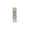 0.14ct Necklace - 18ct White Gold Natural Diamond And Multi Coloured Sapphire Pendant - by Hearts Forever Jewellers