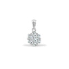 Diamond Necklace - 18ct White 0.33ct Natural Diamond 7 Stone Cluster Pendant - by Hearts Forever Jewellers