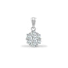 Diamond Necklace - 18ct White 0.33ct Natural Diamond 7 Stone Cluster Pendant - by Hearts Forever Jewellers