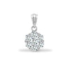 Diamond Necklace - 18ct White 0.33ct Natural Diamond 7 Stone Cluster Pendant - by Hearts Forever Jewellers