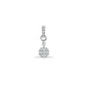 Diamond Necklace - 18ct White 0.22ct Natural Diamond Pendant - by Hearts Forever Jewellers