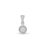Diamond Necklace - 18ct White 0.20ct Natural Diamond Cluster Pendant - by Hearts Forever Jewellers