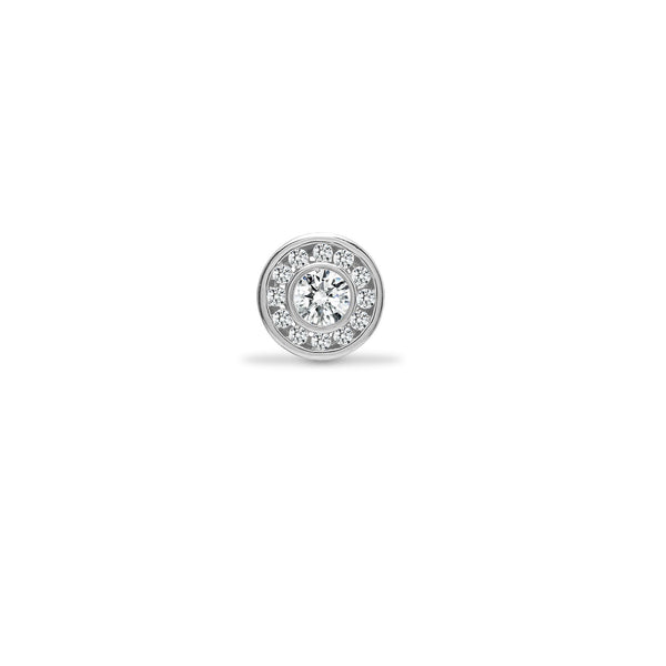 Diamond Necklace - 18ct White 0.25ct Natural Diamond Cluster Pendant - by Hearts Forever Jewellers