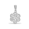 Diamond Necklace - 18ct White 0.77ct Natural Diamond Cluster Pendant - by Hearts Forever Jewellers