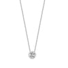 Diamond Necklace - 18ct White 0.10ct Threaded Rub over set Natural Diamond Pendant - by Hearts Forever Jewellers