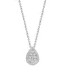 Diamond Necklace - 18ct White 0.55ct Natural Diamond Cluster Pear Shape Slider Pendant - by Hearts Forever Jewellers