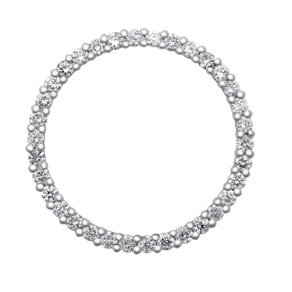 1.00ct Necklace - 18ct White Gold Natural Diamond Pendant - by Hearts Forever Jewellers