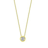 Diamond Necklace - 18ct White 0.10ct Threaded Rub over set Natural Diamond Pendant - by Hearts Forever Jewellers