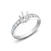 18k Rose Gold Diamond Ring - 18ct White Gold 25pts Natural Diamond Ring. Fits 50pt - by Hearts Forever Jewellers