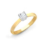18k Rose Gold Diamond Ring - 18ct Yellow Gold 25pts Solitaire Natural Diamond Ring - by Hearts Forever Jewellers