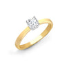 18k Rose Gold Diamond Ring - 18ct Yellow Gold 25pts Solitaire Natural Diamond Ring - by Hearts Forever Jewellers