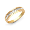 18k Rose Gold Diamond Ring - 18ct Yellow Gold 25pts Channel Set Natural Diamond Ring - by Hearts Forever Jewellers