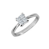 18k Rose Gold Diamond Ring - 18ct White Gold 25pt 4 x Princess Cut Natural Diamond Ring - by Hearts Forever Jewellers