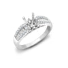 18k Rose Gold 1.00ct Ring - 18ct White Gold 42pt Semi Set Natural Diamond Ring Mount. Fits 1.00ct - by Hearts Forever Jewellers