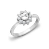 18ct White Gold 40pt Semi Set Natural Diamond Ring Mount. Fits 1.00ct