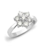 18k Rose Gold Diamond Ring - 18ct White Gold 50pts 7 Stone Cluster Natural Diamond Ring - by Hearts Forever Jewellers