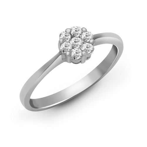 18k Rose Gold 0.24ct Ring - 18ct White Gold Natural Diamond Ring - by Hearts Forever Jewellers