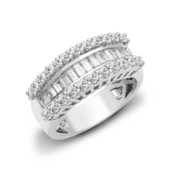 18k Rose Gold 1.63ct Ring - 18ct White Gold Natural Diamond Ring - by Hearts Forever Jewellers