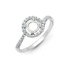 18k Rose Gold 0.50ct Ring - 18ct White 0.28ct Natural Diamond Semi Set Ring - Holds 0.50ct - by Hearts Forever Jewellers