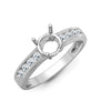 18k Rose Gold 0.75ct Ring - 18ct White 0.35ct Natural Diamond Semi Set Ring - Holds 0.75ct - by Hearts Forever Jewellers