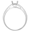 18ct White 0.17ct Natural Diamond Semi Set Ring - Holds 0.25ct