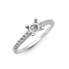 Diamond Ring - 18ct White 0.17ct Natural Diamond Semi Set Ring - Holds 0.25ct - by Hearts Forever Jewellers
