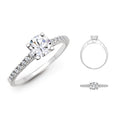 18ct White 0.17ct Natural Diamond Semi Set Ring - Holds 0.25ct