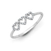 18k Rose Gold Diamond Ring - 18ct White 0.10ct Natural Diamond 3 x Heart Ring - by Hearts Forever Jewellers