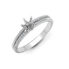 18k Rose Gold 0.25ct Ring - 18ct White 0.09ct Natural Diamond Semi Set Ring - Holds 0.25ct - by Hearts Forever Jewellers