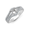 18k Rose Gold Diamond Ring - 18ct White 0.50ct Natural Diamond Semi Set Ring - Holds 0.50ct - by Hearts Forever Jewellers