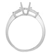 18ct White 0.16ct Natural Diamond Semi Set Ring - Holds 0.75ct