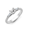 18ct White 0.16ct Natural Diamond Semi Set Ring - Holds 0.75ct