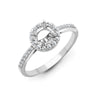 18k Rose Gold Diamond Ring - 18ct White 0.26ct Natural Diamond Semi Set Halo Ring - Holds 0.75ct - by Hearts Forever Jewellers