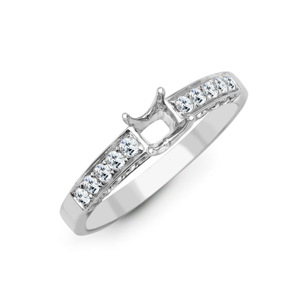 18k Rose Gold Diamond Ring - 18ct White 0.52ct Natural Diamond Semi Set Ring - Holds 0.50ct - by Hearts Forever Jewellers
