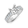 18k Rose Gold Diamond Ring - 18ct White 0.35ct Natural Diamond Semi Set Ring - Holds 0.75ct - by Hearts Forever Jewellers