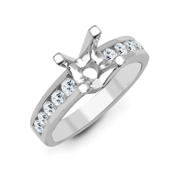 18k Rose Gold Diamond Ring - 18ct White 0.35ct Natural Diamond Semi Set Ring - Holds 0.75ct - by Hearts Forever Jewellers