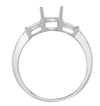 18ct White 0.14ct Natural Diamond Semi Set Ring - Holds 0.75ct