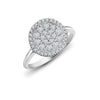 18k Rose Gold Diamond Ring - 18ct White 0.55ct Natural Diamond Cluster Circle Ring - by Hearts Forever Jewellers
