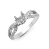 18k Rose Gold 1.00ct Ring - 18ct White 0.42ct Natural Diamond Semi Set Ring - Holds 1.00ct - by Hearts Forever Jewellers