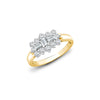 18k Rose Gold Diamond Ring - 18ct Yellow & White 0.50ct Natural Diamond Boat Ring - by Hearts Forever Jewellers