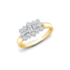 18k Rose Gold Diamond Ring - 18ct Yellow & White 0.50ct Natural Diamond Boat Ring - by Hearts Forever Jewellers