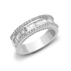 18k Rose Gold Diamond Ring - 18ct White 1.00ct Round & Baguette Natural Diamond Ring - by Hearts Forever Jewellers