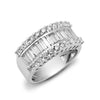 18k Rose Gold Diamond Ring - 18ct White 1.00ct Round & Baguette Natural Diamond Ring - by Hearts Forever Jewellers