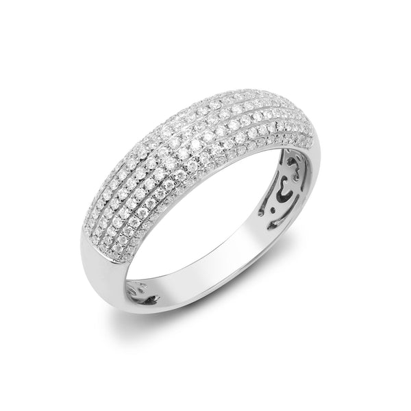 18k Rose Gold Diamond Ring - 18ct White 0.50ct Natural Diamond Bombay Ring - by Hearts Forever Jewellers