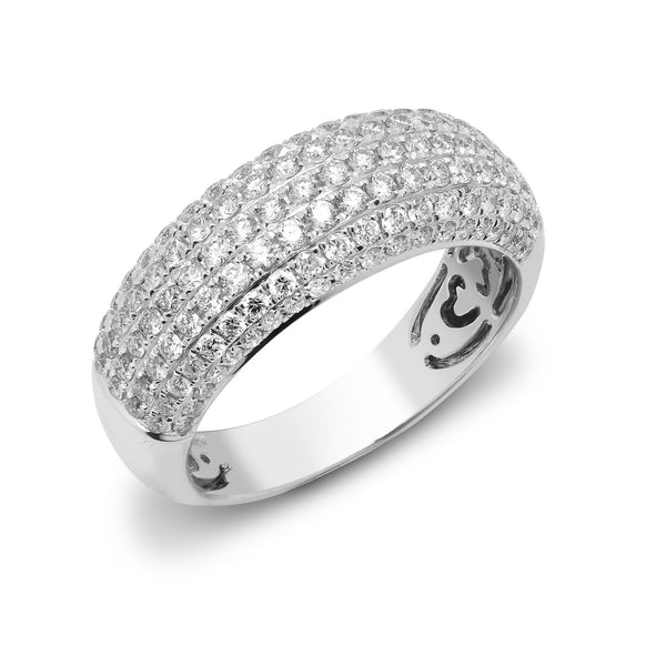 18k Rose Gold Diamond Ring - 18ct White 0.50ct Natural Diamond Bombay Ring - by Hearts Forever Jewellers