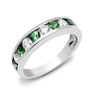 18k Rose Gold Diamond Ring - 18ct White Diamond-0.55ct Em-0.65ct 1\2 Eternity Ring - by Hearts Forever Jewellers